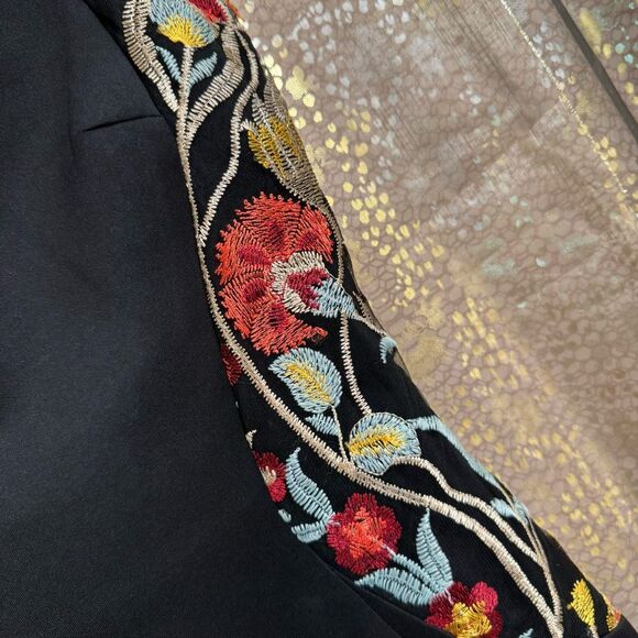 BCX Black Floral Bodycon Sheer Cap Sleeve Sheath Cocktail Party Dress Size 3 - Picture 4 of 12